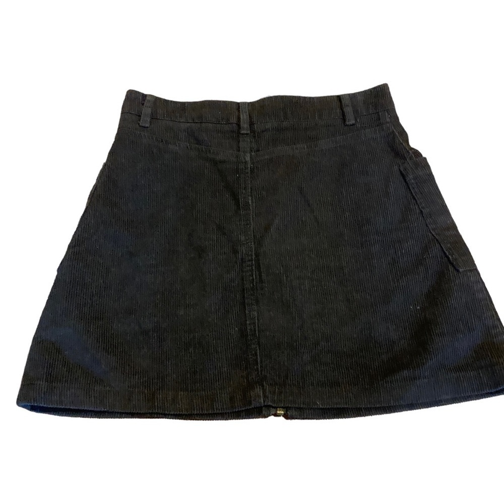 Altar’d State Black Corduroy Mini Skirt Size Small